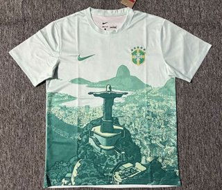 Maillot édition spéciale Bresil 2025 26 blanc vert