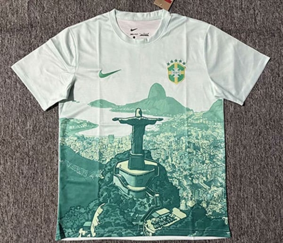 Maillot édition spéciale Bresil 2025 26 blanc vert