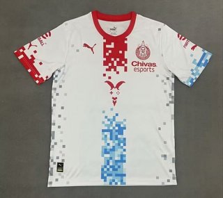 Maillot édition spéciale Chivas 2025-26 blanc rouge bleu