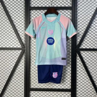 Maillot édition-spéciale enfant Barcelone 2025-26 bleu rose