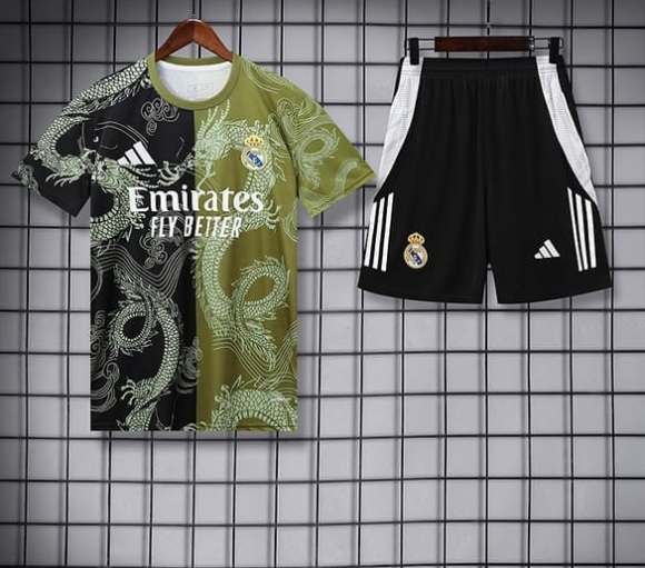 Maillot édition spéciale Real Madrid+short vert noir 2025-2026