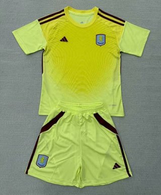 Maillot enfant gardien Aston Villa 2025-2026 jaune