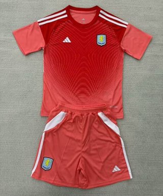 Maillot enfant gardien Aston Villa 2025-2026 rouge