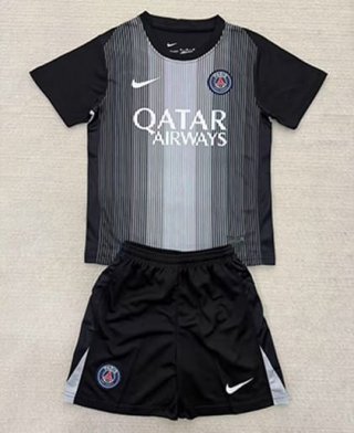 Maillot enfant gardien PSG 2025/2026 noir gris