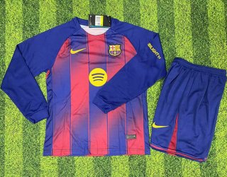 Maillot enfant manches longues Barcelone domicile 2025-2026