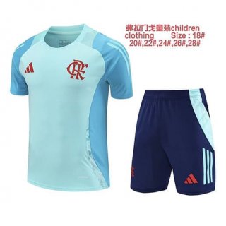 Maillot enfant training Flamengo+short bleu 2025-2026