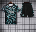 Maillot enfant training Inter Milan+short noir vert 2025-2026