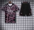 Maillot enfant training PSG+short noir rose 2025-2026