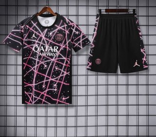 Maillot enfant training PSG+short noir rose 2025-2026