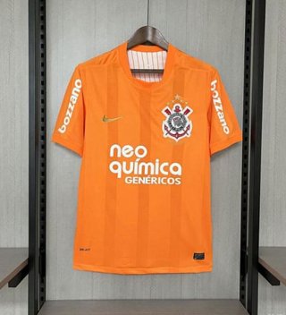 Maillot gardien Corinthians rétro noir 2010 orange