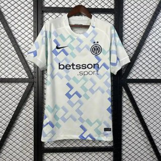 Maillot Inter Milan extérieur 2025-2026 blanc bleu