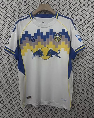 Maillot Leeds United domicile 2025-2026 blanc bleu jaune