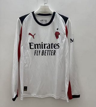 Maillot manches longues AC Milan extérieur 2025-2026 blanc