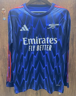 Maillot Manches Longues Arsenal extérieur 2025-2026 bleu