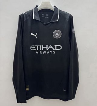 Maillot Manches Longues Manchester City extérieur 2025/2026 noir