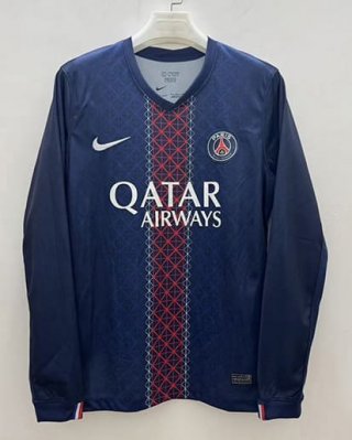 Maillot manches longues PSG domicile 2025-2026 Bleu rouge