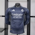 Maillot manches longues Real Madrid extérieur match 2025-2026 bleu
