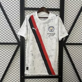 Maillot Manchester City 2025 blanc rouge bleu