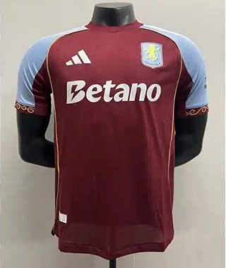 Maillot match Aston Villa domicile 2025-2026 rouge bleu