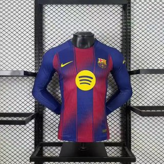 Maillot match manches longues Barcelone domicile 2025-26 rouge bleu
