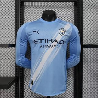 Maillot match manches longues Manchester City domicile 2025-2026 bleu