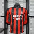 Maillot match manches longues Milan AC domicile 2025-26 rouge noir