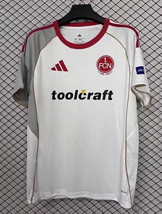 Maillot Nuremberg FC extérieur 2025-2026 blanc gris