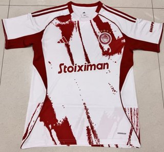 Maillot Olympiacos Piraeus extérieur 2025-2026 blanc rouge