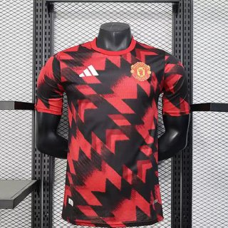 Maillot pré-match Manchester United 2025-2026 noir rouge