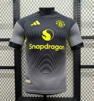 Maillot pré-match Manchester United 2025-26 noir gris