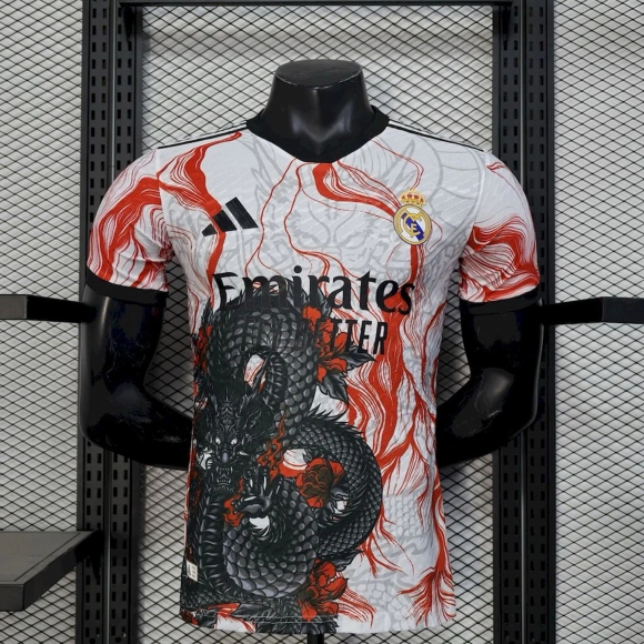 Maillot Real Madrid dragon noir et rouge 2025-2026