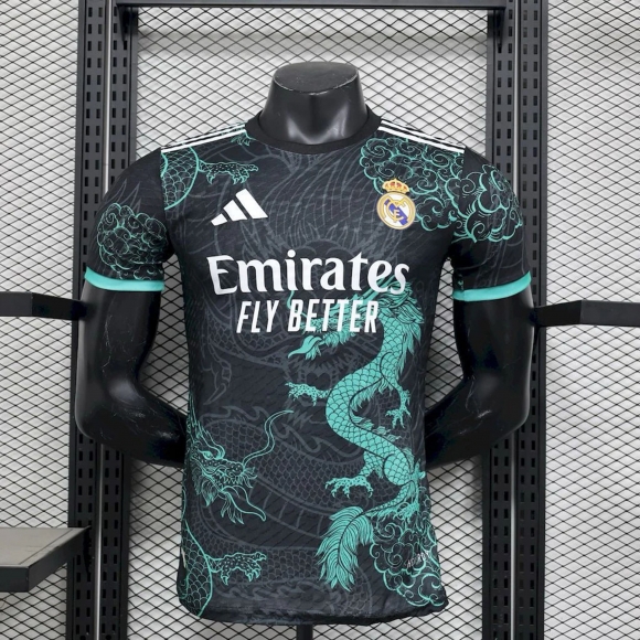 Maillot Real Madrid dragon noir et vert 2025-2026