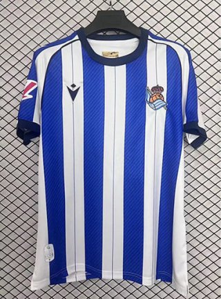 Maillot Real Sociedad domicile 2025-2026 bleu blanc
