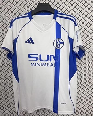 Maillot Schalke 04 extérieur 2025-2026 blanc bleu