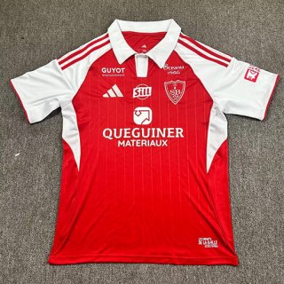 Maillot Stade Brestois domicile 2025-2026 rouge blanc