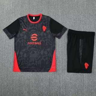 Maillot Training AC Milan+short 2025-26 noir rouge