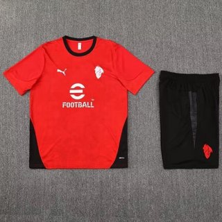 Maillot Training AC Milan+short 2025-26 rouge noir