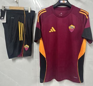 Maillot training AS Roma+Short 2025-26 rouge noir