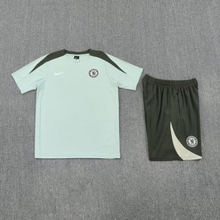 Maillot training Chelsea vert+short noir 25 2026
