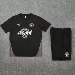 Maillot Training Manchester City+Short 2025-26 noir gris