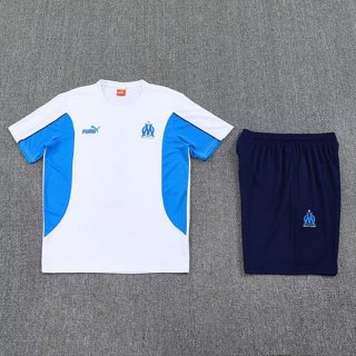 Maillot training Marseille blanc bleu+short 2025/2026