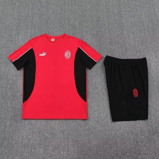 Maillot training Milan AC rouge noir+short 25 2026