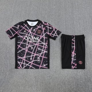 Maillot training PSG+short noir rose 2025-2026