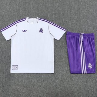 Maillot Training Real Madrid blanc+short violet 2025/2026