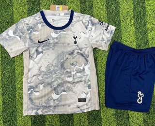Maillot Training Tottenham+Short 2025-26 gris bleu