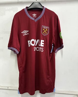 Maillot West Ham United domicile 2025-2026 rouge