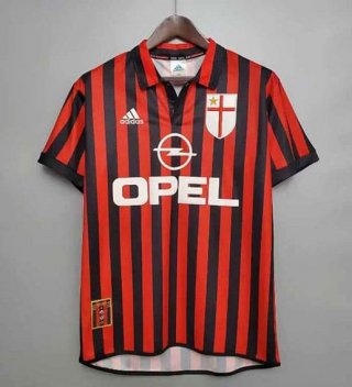 Maillot Milan AC rétro domicile 1999/2000