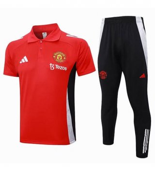 Polo Manchester United+pantalon rouge noir 2024/2025