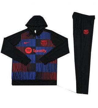 Sweat à capuche Barcelone+pantalon rouge bleu 2024/2025