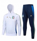 Sweat à capuche Italie+pantalon blanc bleu 2024/2025